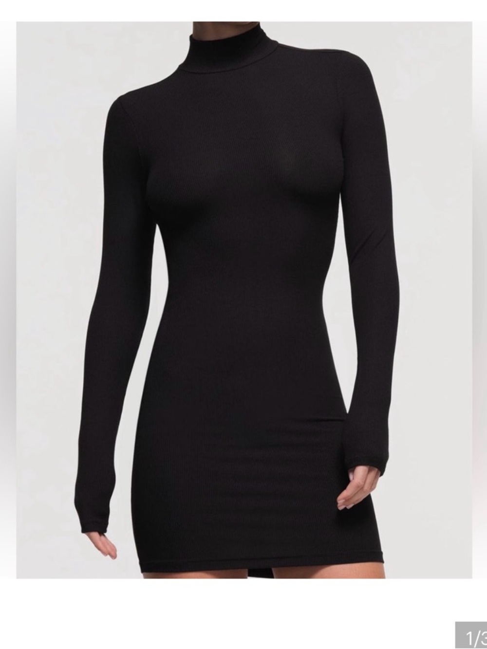 SKIMS NWOT Soft lounge mock neck dress Small Onyx